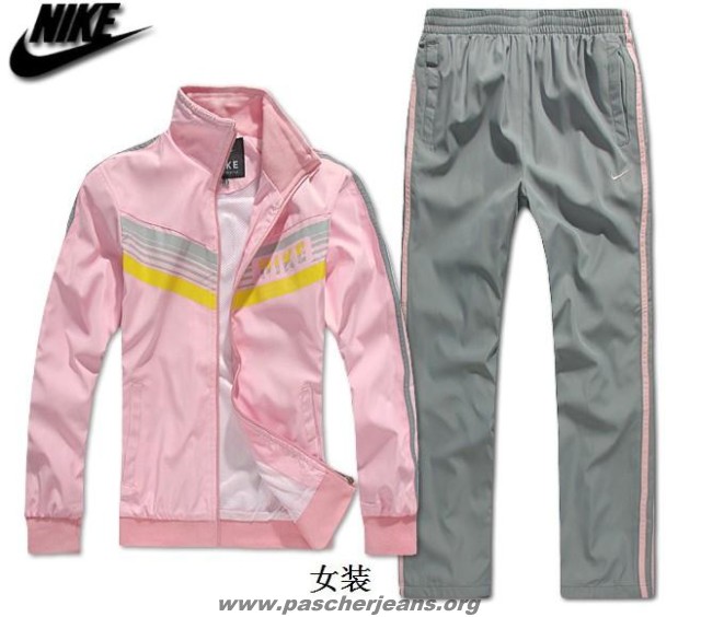 survetement nike femme noir et rose